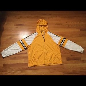 PINK Windbreaker jacket and yoga pants